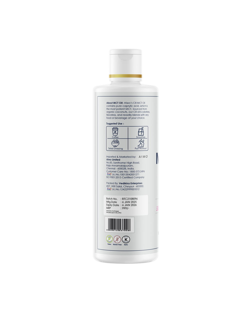 AIWO C8 MCT Oil 250ml