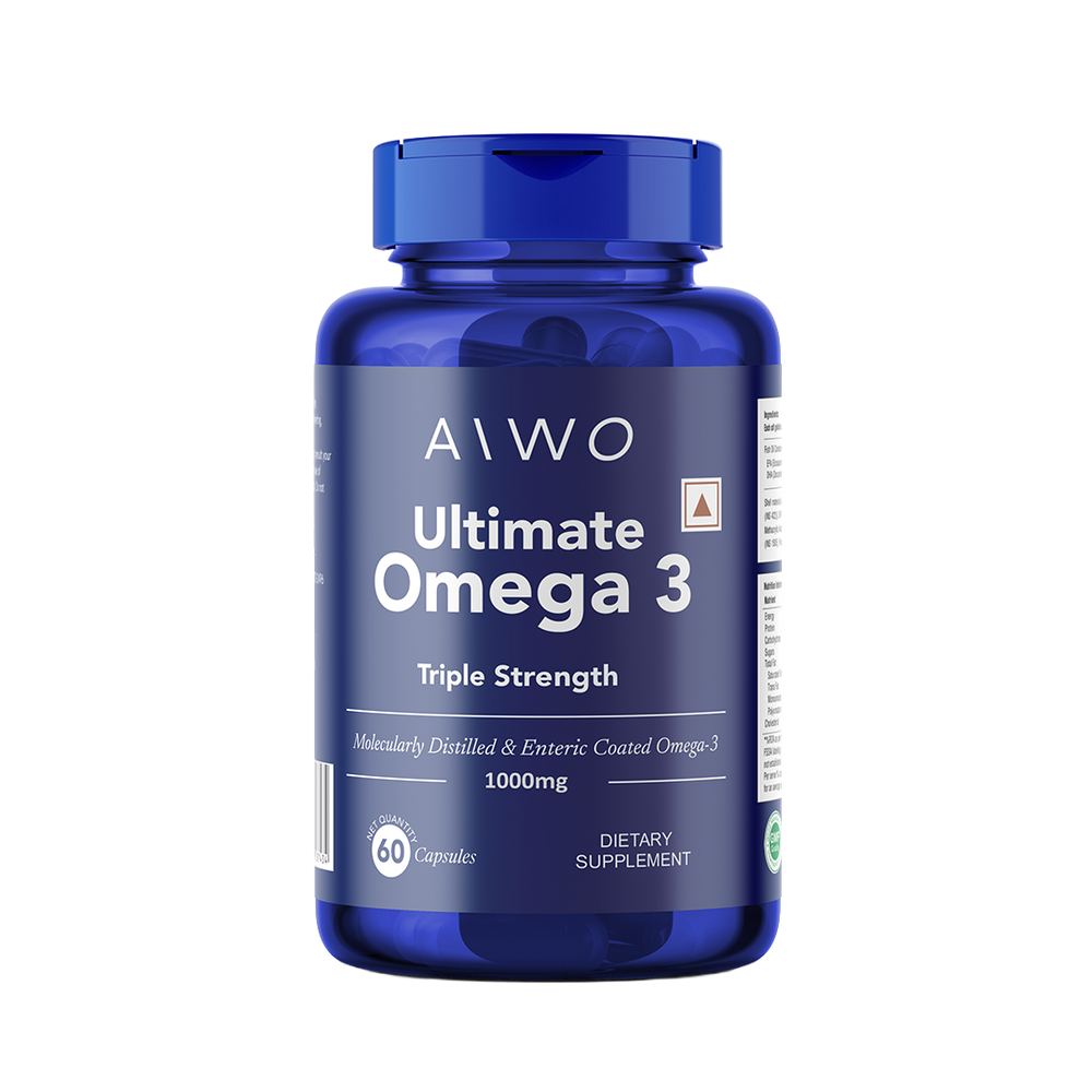 Aiwo Ultimate Omega 3 Triple Strength 460mg EPA & 380mg DHA 1000mg