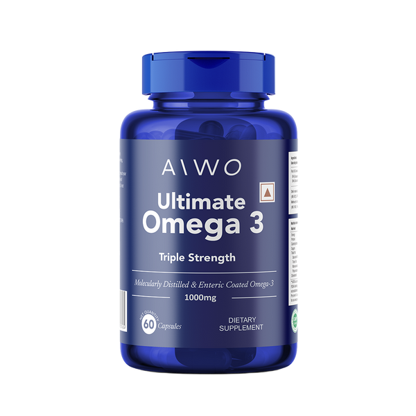 Aiwo Ultimate Omega 3 Triple Strength 460mg EPA & 380mg DHA 1000mg