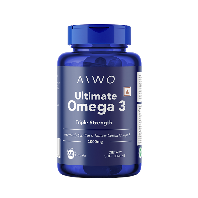 Aiwo Ultimate Omega 3 Triple Strength 460mg EPA & 380mg DHA 1000mg