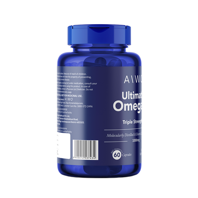 Aiwo Ultimate Omega 3 Triple Strength 460mg EPA & 380mg DHA 1000mg
