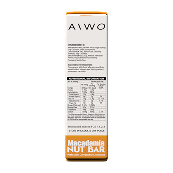 AIWO Macadamia Nut Bars